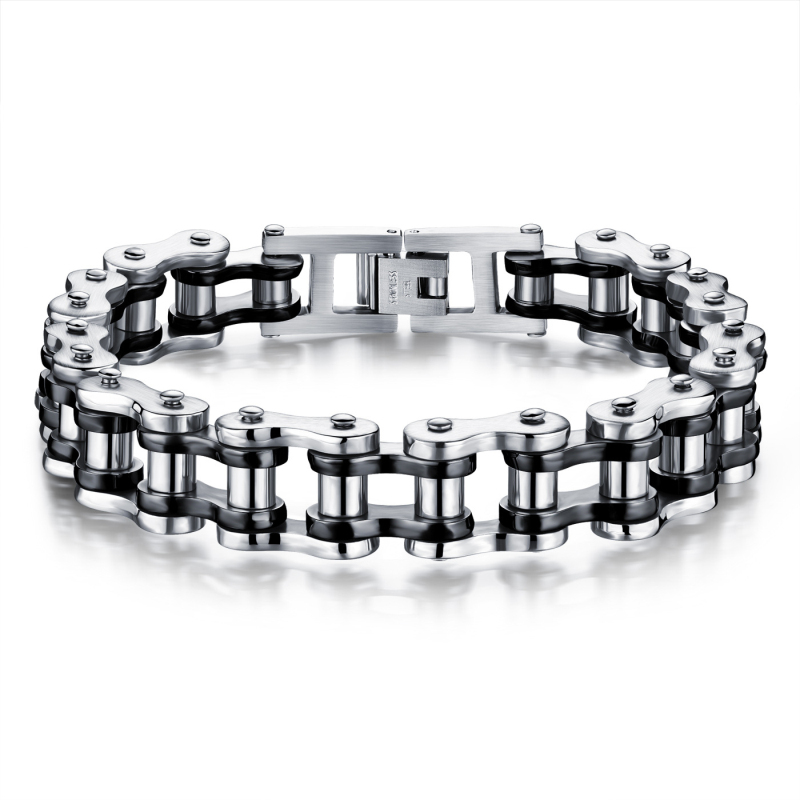 America and Europe Popular Stainless Steel Motorcycle Chain Link Bracelet for Men's Gift
America and Europe Popular Stainless Steel Motorcycle Chain Link Bracelet for Men's Gift