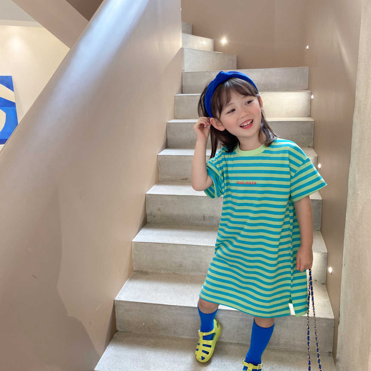 Girls Striped Short Sleeve Straight Dress Summer Cotton Loose Long Style T shirts Clothes 210615, White
Girls Striped Short Sleeve Straight Dress Summer Cotton Loose Long Style T shirts Clothes 210615, White