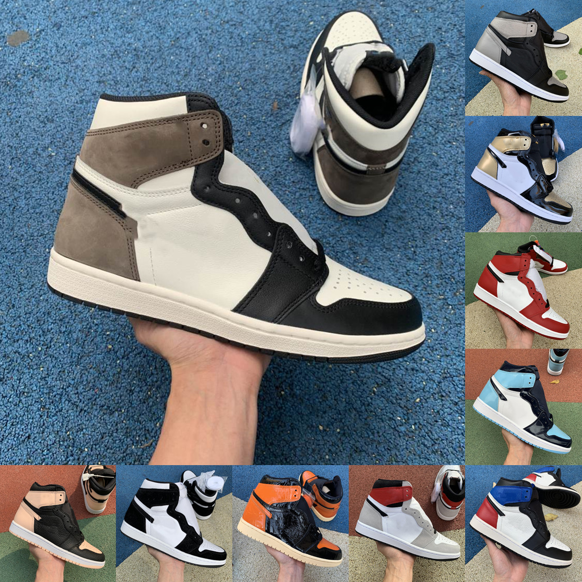 Jumpman 1 University blue 1s mens shoes high chicago royal toe black metallic gold pine green UNC Patent Smoke Grey men women Sneakers trainers, 16
Jumpman 1 University blue 1s mens shoes high chicago royal toe black metallic gold pine green UNC Patent Smoke Grey men women Sneakers trainers, 16