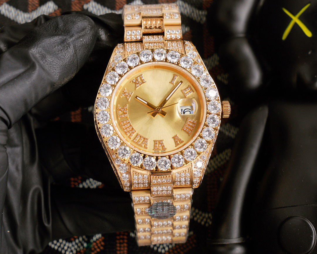 Automatic Mechanical Men Watch AAA+ Quality Log Type Hand-inlaid Roman Diamond Waterproof Sapphire Scratch Resistant Glass Fashion Star's Choice
Automatic Mechanical Men Watch AAA+ Quality Log Type Hand-inlaid Roman Diamond Waterproof Sapphire Scratch Resistant Glass Fashion Star's Choice