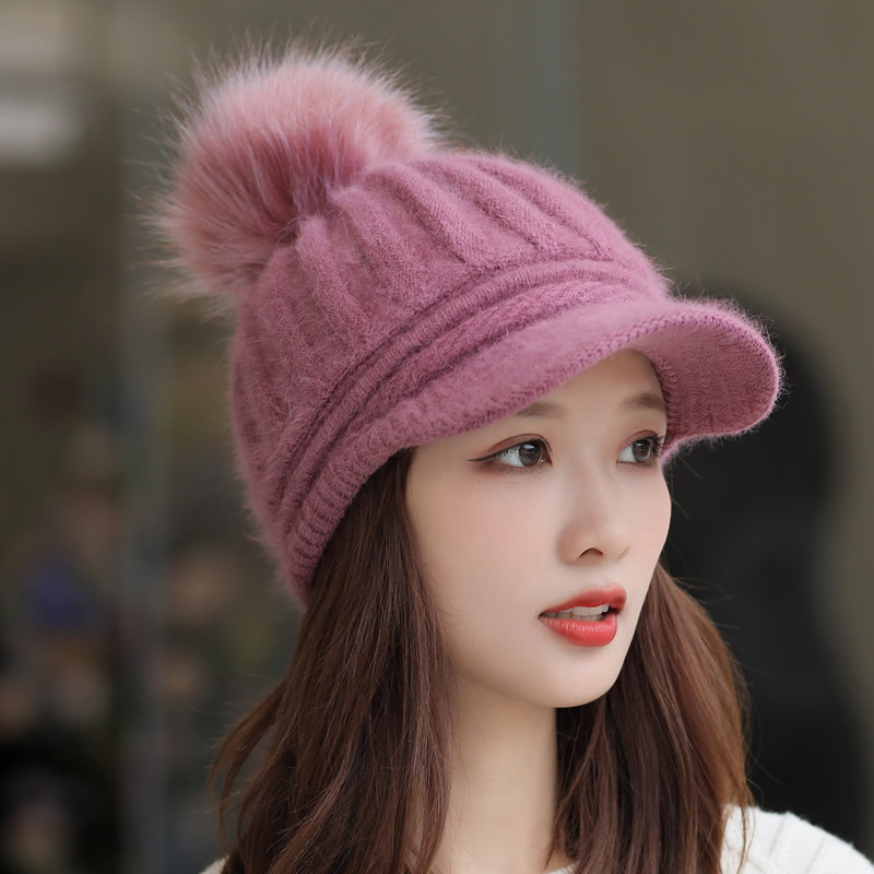 Stingy Brim Hats Korean Style New Rabbit Fur Knitted Baseball Female Pure Color Warm Keeping Woolen Cap Autumn and Winter Ear Protection Face Velvet-Padd, Black
Stingy Brim Hats Korean Style New Rabbit Fur Knitted Baseball Female Pure Color Warm Keeping Woolen Cap Autumn and Winter Ear Protection Face Velvet-Padd, Black
