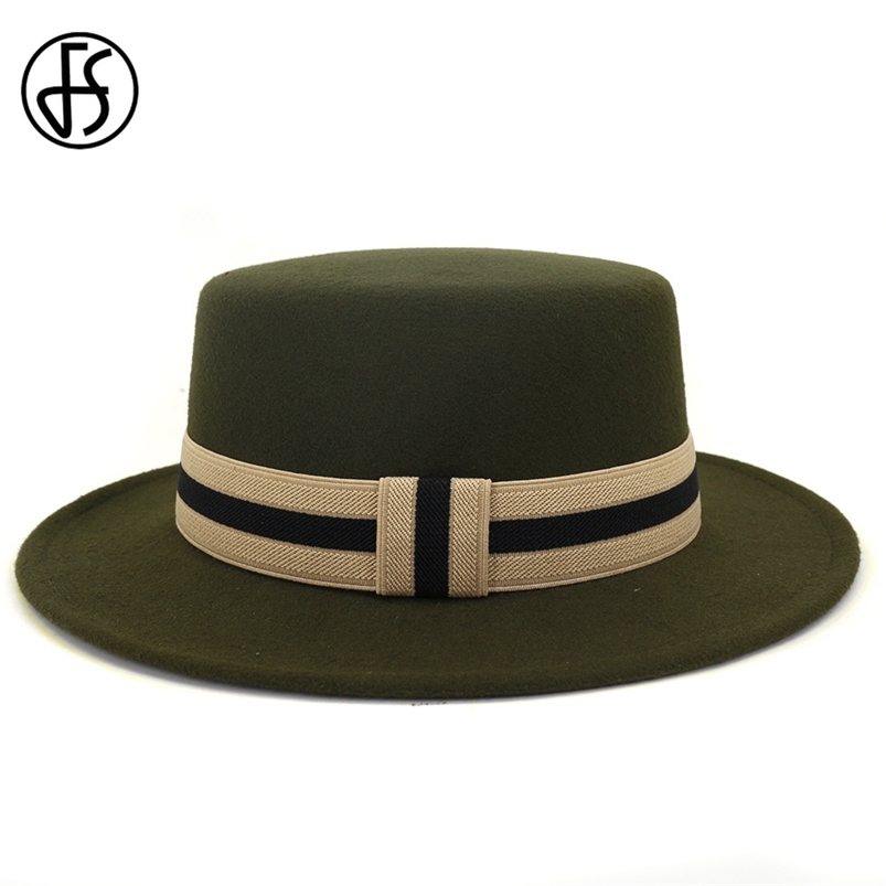 FS Men Women Wool Felt Fedora Bowler Hat with Ribbon Band Elegant Wide Brim Flat Top Party Jazz Cap Black Red Army Green Hats 210709, Khaki
FS Men Women Wool Felt Fedora Bowler Hat with Ribbon Band Elegant Wide Brim Flat Top Party Jazz Cap Black Red Army Green Hats 210709, Khaki