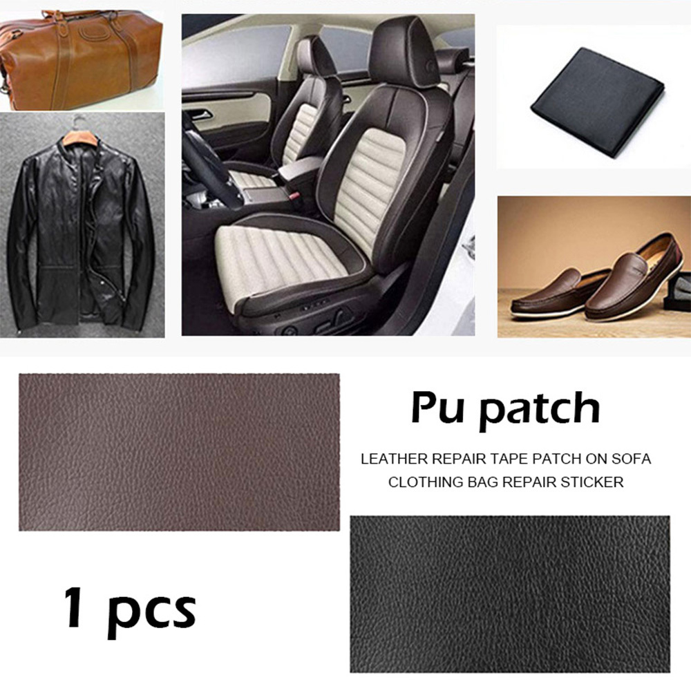 Leather Repair Tape Patch Self Adhesive PU Paste Litchi Grain Self Stick On Sofa Clothing Bag Repair Sticker