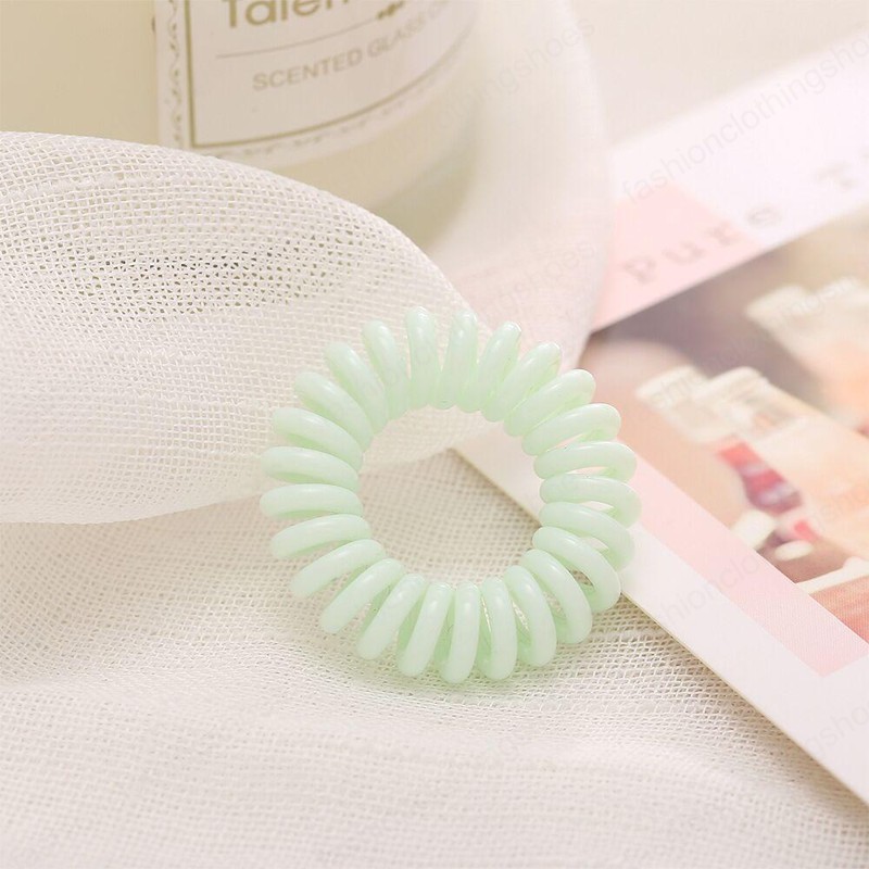 Telephone Wire hairband candy color Ponytail Holder Elastic Phone Cord Line hair tie accessories kid gift