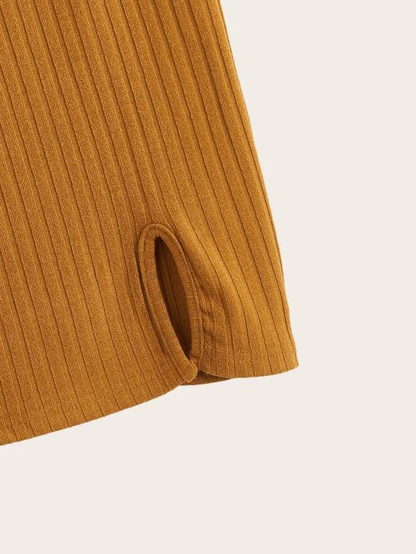 Girls 1pc Split Hem Cami Dress SHE