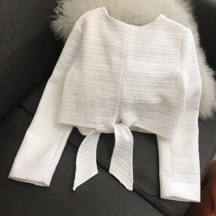 And The Period Small Sweet Wind V Neck Long Sleeve With Tweed Coat High Waist Bust Skirt Suits Female Women's Tracksuits