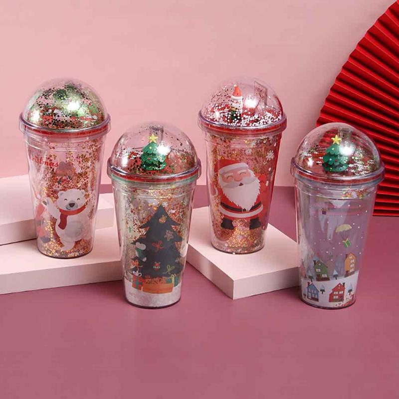 Water Bottles 500ml Christmas Cold Cup With Straw Plastic Insulated Bottle Creative Summer Ice For Year Gift
Water Bottles 500ml Christmas Cold Cup With Straw Plastic Insulated Bottle Creative Summer Ice For Year Gift