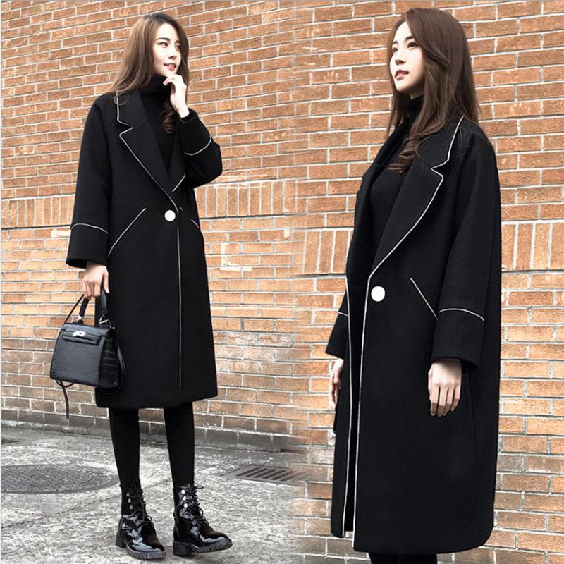 Women's Wool & Blends Autumn Winter Padded Woolen Coat Women Large Size Korean Jacket Loose Female Temperament Long Warm Abrigos Mujer F2520, Black
Women's Wool & Blends Autumn Winter Padded Woolen Coat Women Large Size Korean Jacket Loose Female Temperament Long Warm Abrigos Mujer F2520, Black