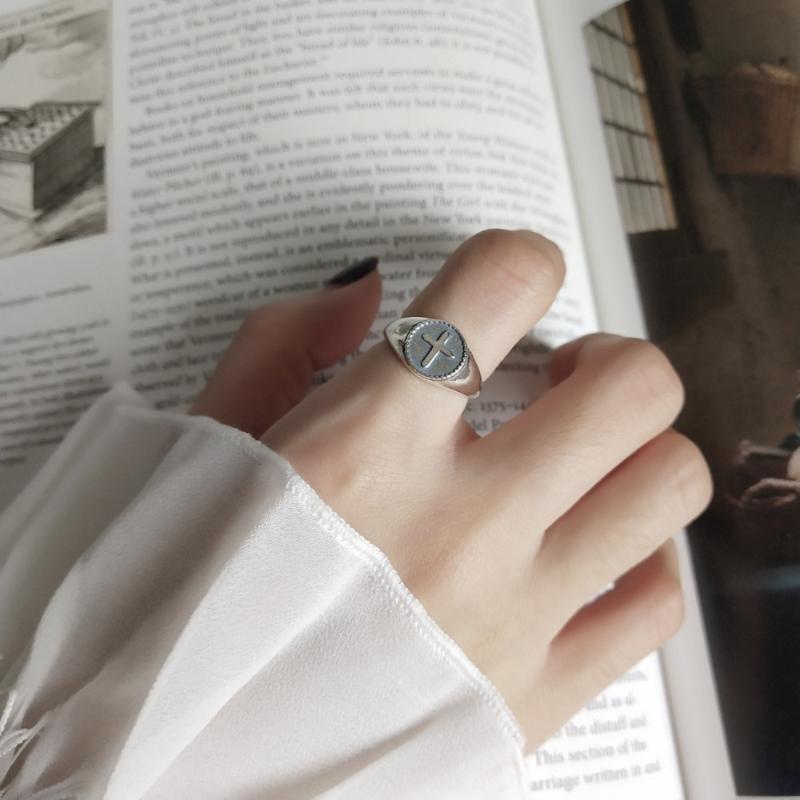 Cluster Rings Authentic S925 Sterling Silver Fine Jewelry Retro Cross Religion Band Wider Open Adjust J416, Golden;silver
Cluster Rings Authentic S925 Sterling Silver Fine Jewelry Retro Cross Religion Band Wider Open Adjust J416, Golden;silver