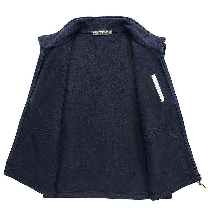 Men Fleece Vest Jacket Spring Windproof Casual Warm Vest Coat Men Large Size Clothing S-5XLWinter Vest Men's Jackets 211119