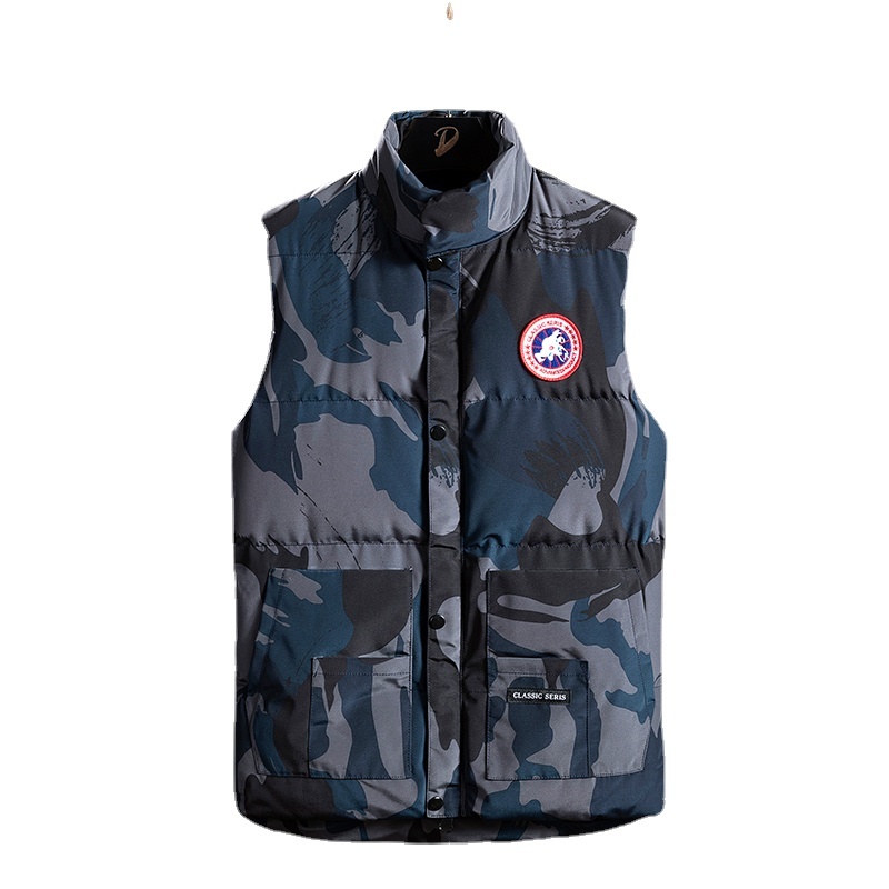 Big Goose Down Cotton Korean Fashion Sleeveless Men's Camouflage Jacket Thick Casual Plus Size, Black
Big Goose Down Cotton Korean Fashion Sleeveless Men's Camouflage Jacket Thick Casual Plus Size, Black
