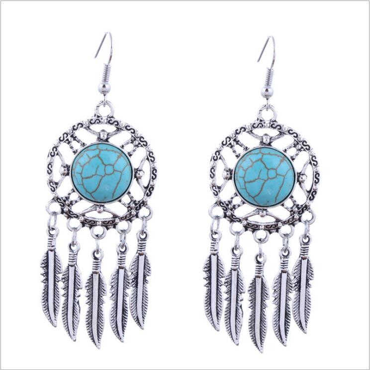 women's hollow leaf Tibetan silver turquoise Dangle Chandelier earrings GSTQE010 fashion gift national style women DIY earring
women's hollow leaf Tibetan silver turquoise Dangle Chandelier earrings GSTQE010 fashion gift national style women DIY earring