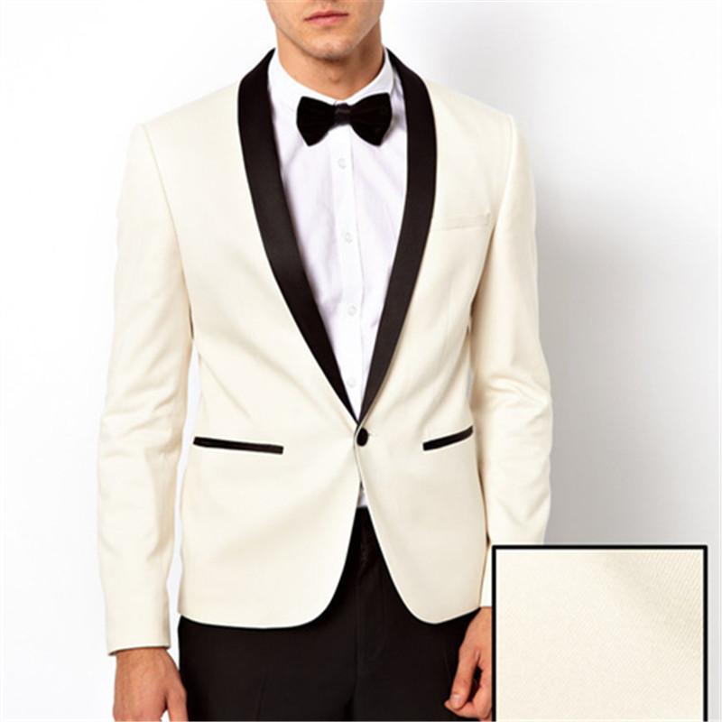 Men's Suits & Blazers Ivory One Button 2021 Arrival Men 2Pieces(Jacket+Pant+Tie) Wedding Prom Fashion Tuxedos Trajes De Hombre Blazer 711, White;black
Men's Suits & Blazers Ivory One Button 2021 Arrival Men 2Pieces(Jacket+Pant+Tie) Wedding Prom Fashion Tuxedos Trajes De Hombre Blazer 711, White;black