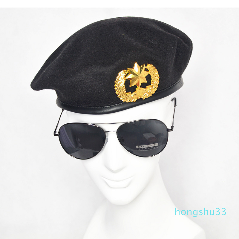 Autumn Winter Wool Felt Berets for Men Women Fashion European US Army Caps British Style Sailor Hats Security Cap for Unisex GH-242