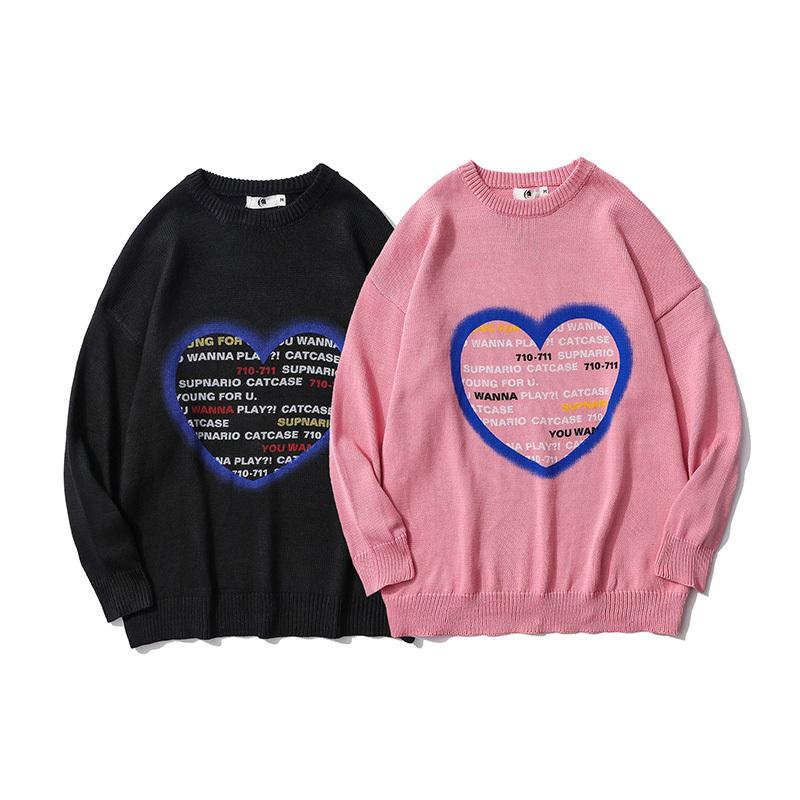 Men's Sweaters LOOSE Fashion Pullover Unisex Clothes Autumn And Winter Streetwear Pink Black Tops Sweater For Christmas Gift His Hers, White;black
Men's Sweaters LOOSE Fashion Pullover Unisex Clothes Autumn And Winter Streetwear Pink Black Tops Sweater For Christmas Gift His Hers, White;black