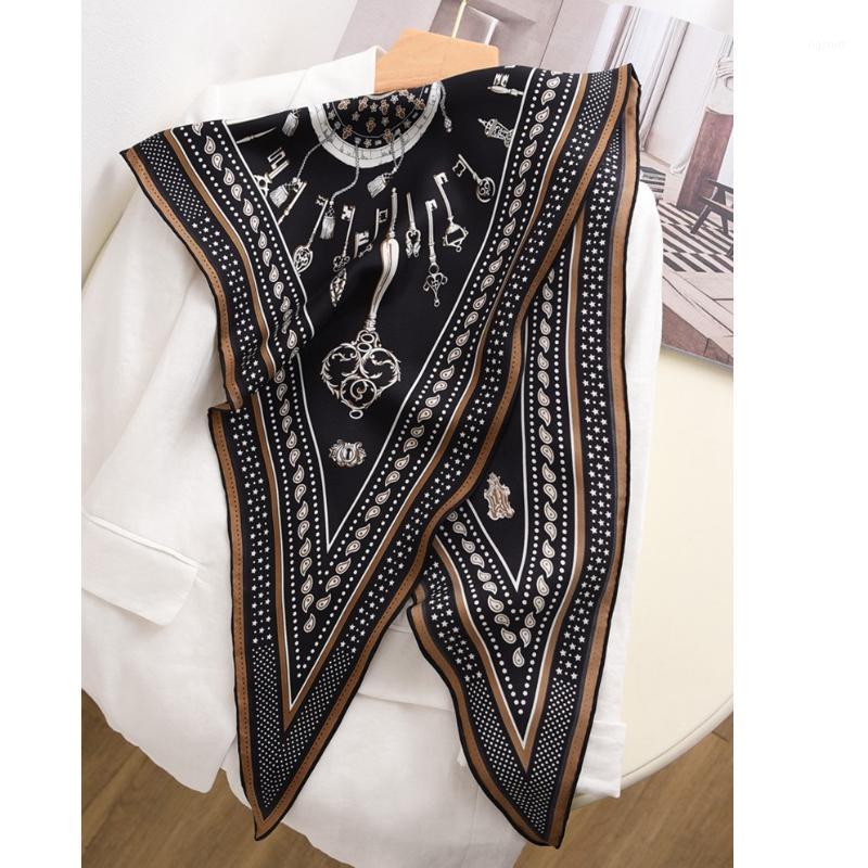 Scarves Fashion Print 100% Silk Neckerchief Headband Hairband Hat Bag Scarf Women Ladies Perfect Gifts Travel Accessories 133*43cm, Blue;gray
Scarves Fashion Print 100% Silk Neckerchief Headband Hairband Hat Bag Scarf Women Ladies Perfect Gifts Travel Accessories 133*43cm, Blue;gray
