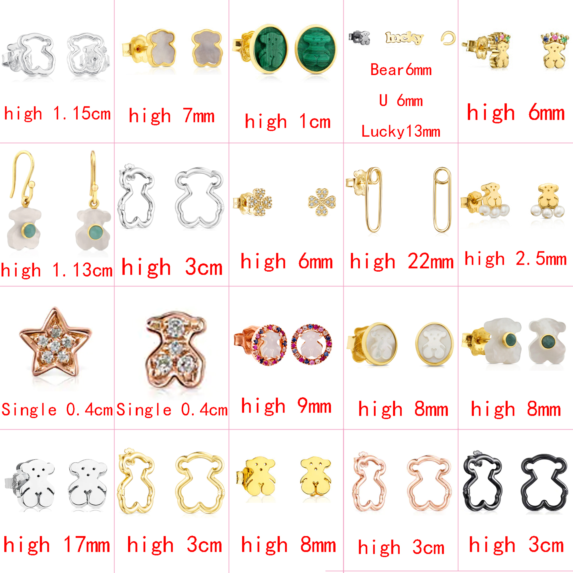 2021 new style 100% 925 sterling silver bear fashion classic exquisite ladies earrings pierced jewelry factory direct sales
2021 new style 100% 925 sterling silver bear fashion classic exquisite ladies earrings pierced jewelry factory direct sales