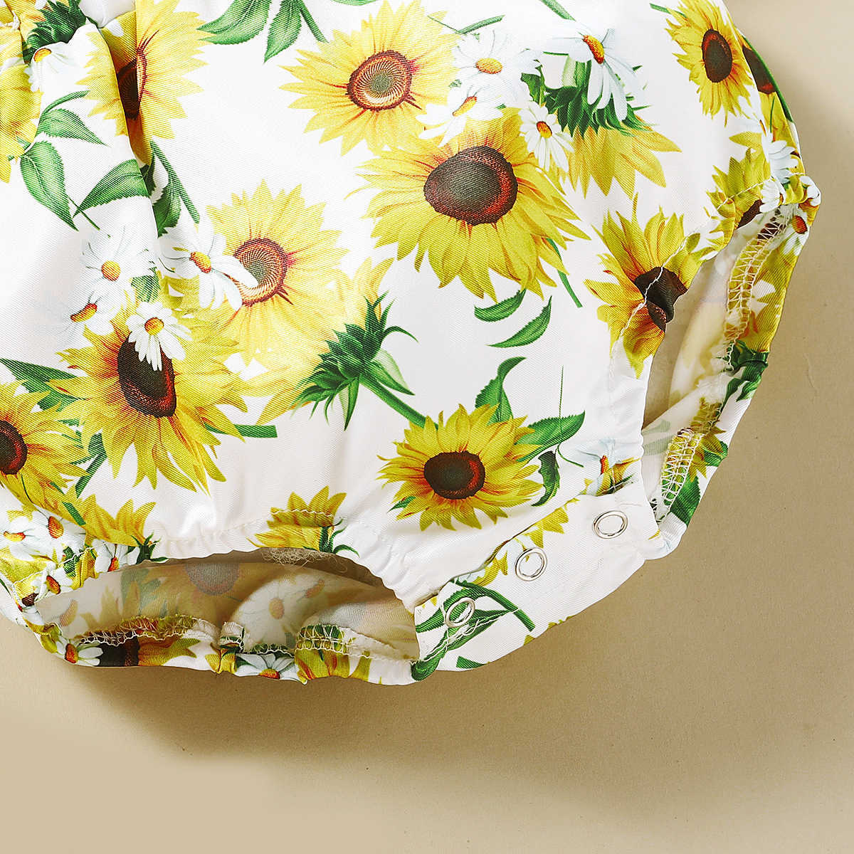 Baby Sunflower Outfit Korean Girl Clothes born Knitted Bloomers Kids Girls Outfits 210529