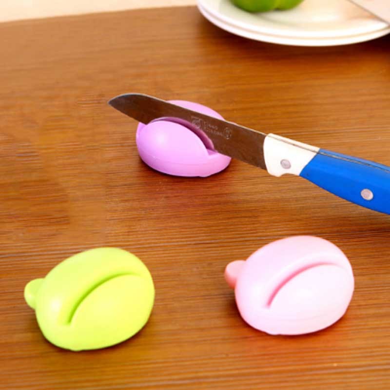 Whetstone Knife Grinding Mill Kitchen Gadgets 1 Pc Multifunction Cartoon Design Knife Sharpener Mini Grindstone