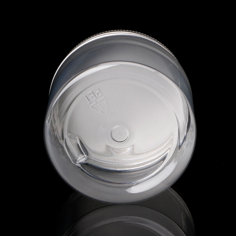 150Ml Clear Round Pet Pot With Aluminium Screw Cover Food Storage Container Sealed