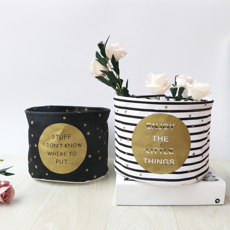 small Laundry Basket For Toy Cartoon Storage Barrel Dirty Clothes Sundries Household Organizers Storage Basket folding bag