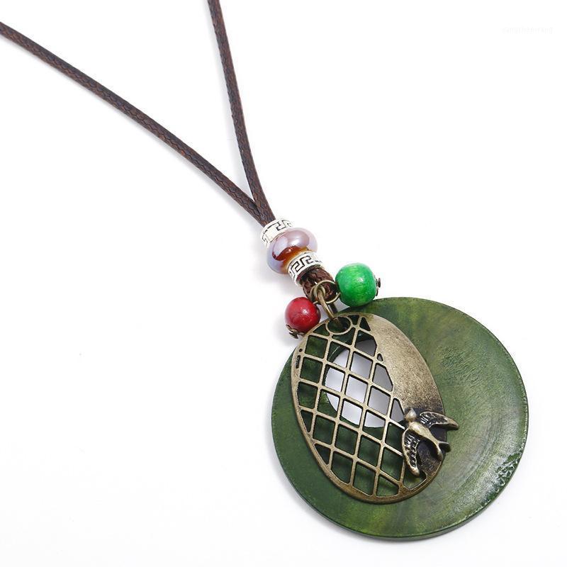 Chains Vintage Retro Fashion Women Big Pendant Necklace Bird Statement Long Leather Chain Round Wood Charms Casual Accessories Jewelry
Chains Vintage Retro Fashion Women Big Pendant Necklace Bird Statement Long Leather Chain Round Wood Charms Casual Accessories Jewelry