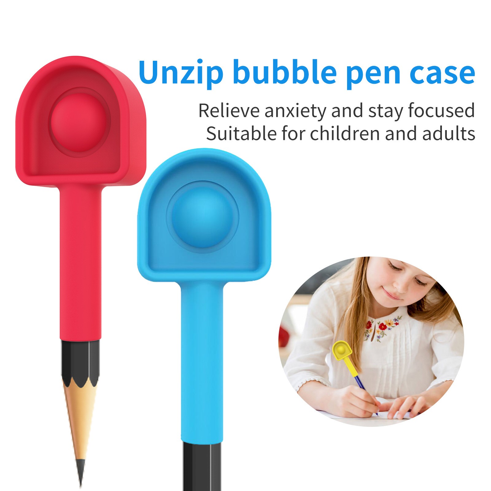 Squishys Figetsss Sensory Toy Push Mini Brands Pencil Lengthener Simple Dimple Antistress Pen Cap Extension Sleeve Mailbox Shape от DHgate WW