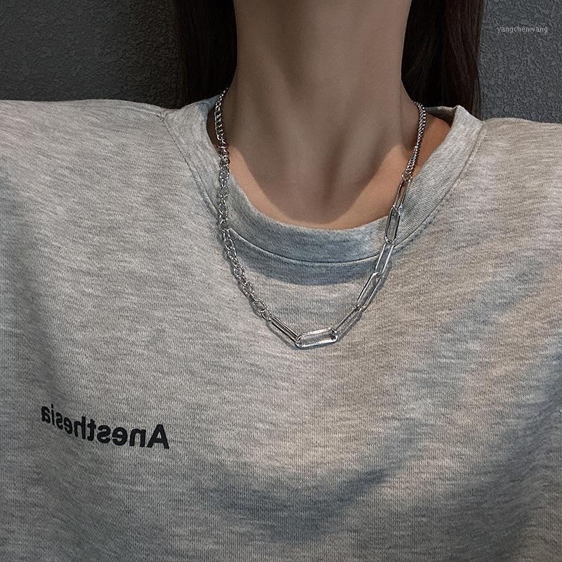 Chains Fasion Paperclip Geometric Necklace For Women Silver Color Titanium Steel Choker Necklaces Sweater Chain Jewelry Gift
Chains Fasion Paperclip Geometric Necklace For Women Silver Color Titanium Steel Choker Necklaces Sweater Chain Jewelry Gift