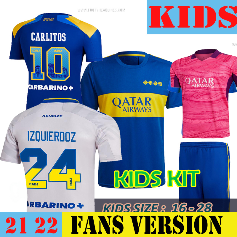 Kids Kit 2021 2022 Boca Juniors Soccer Jersey PAVON VARELA VILLA SALVIO Player Version Home Away Third Blue White 21 22 Copa Libertadores MARADONA Football Shirt, Kids away no patch
Kids Kit 2021 2022 Boca Juniors Soccer Jersey PAVON VARELA VILLA SALVIO Player Version Home Away Third Blue White 21 22 Copa Libertadores MARADONA Football Shirt, Kids away no patch