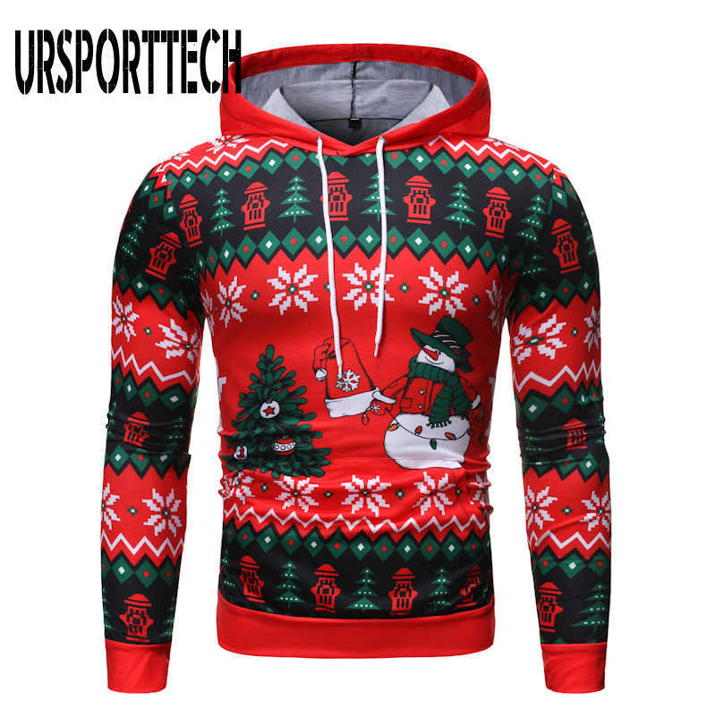URSPORTTECH Ugly Christmas Sweater Men Women 3D Print Funny Xmas Pullover Men Hoodies Sweatshirts Spring Autumn Men's Sweaters 210528
