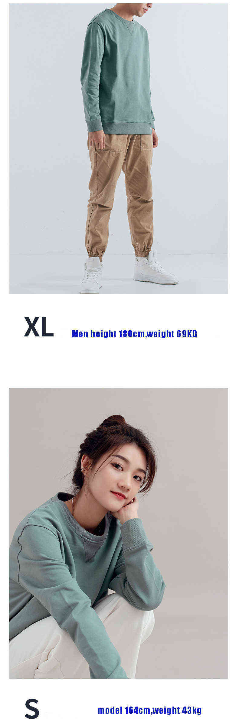 Autumn Long Sleeve Women Hoodies Pure Color Casual Tops Couple's O-Neck Cotton Hoodies Women Sweatshirt 211109