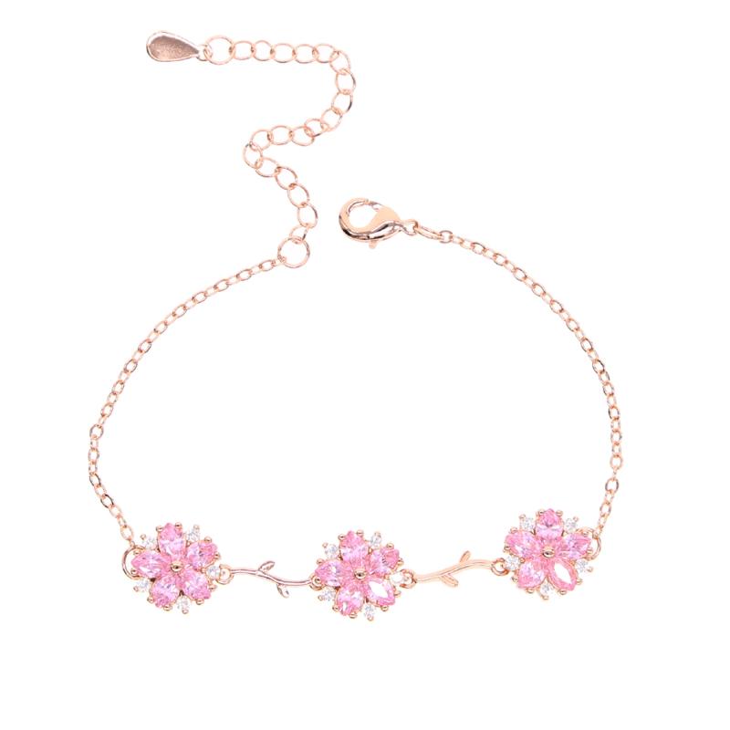 Charm Bracelets Fashion Pink Colors Cz Crystal Jewelry Gold Color Flower Shape Zircon Chain Bracelet For Women Wedding
Charm Bracelets Fashion Pink Colors Cz Crystal Jewelry Gold Color Flower Shape Zircon Chain Bracelet For Women Wedding