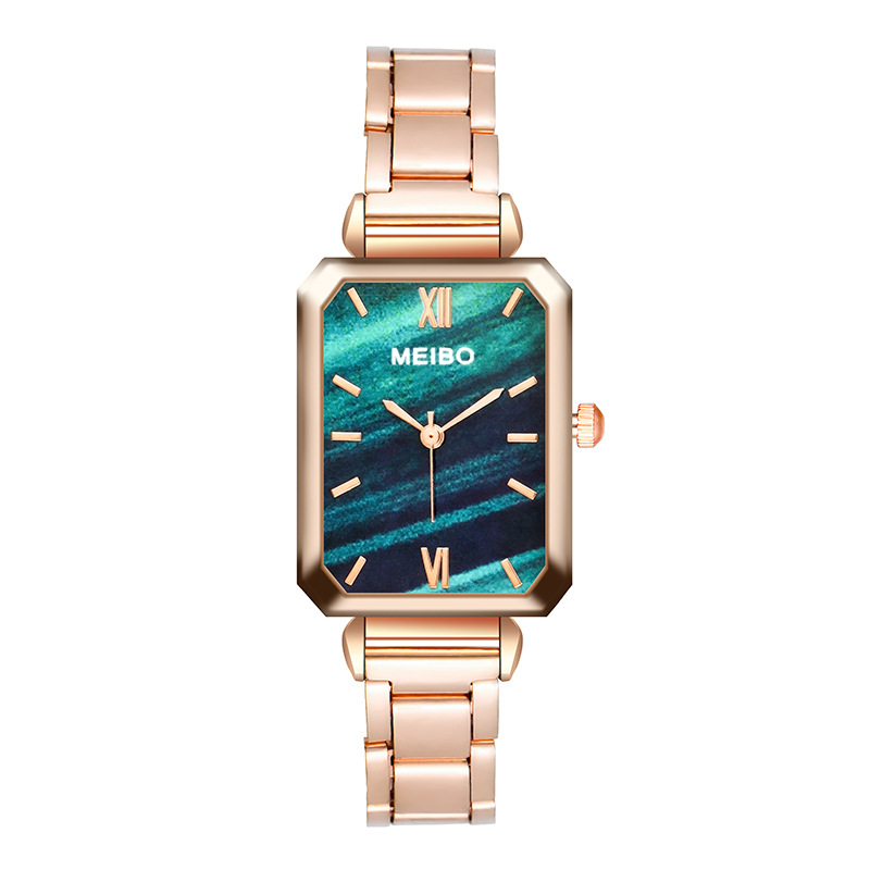 2020 fashion new European and American wind steel belt small green ladies watch Rome square fashion Shi Ying watch., Slivery;brown
2020 fashion new European and American wind steel belt small green ladies watch Rome square fashion Shi Ying watch., Slivery;brown