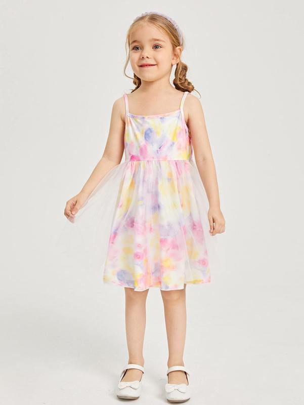 Toddler Girls Tie Dye Mesh Cami Dress SHE