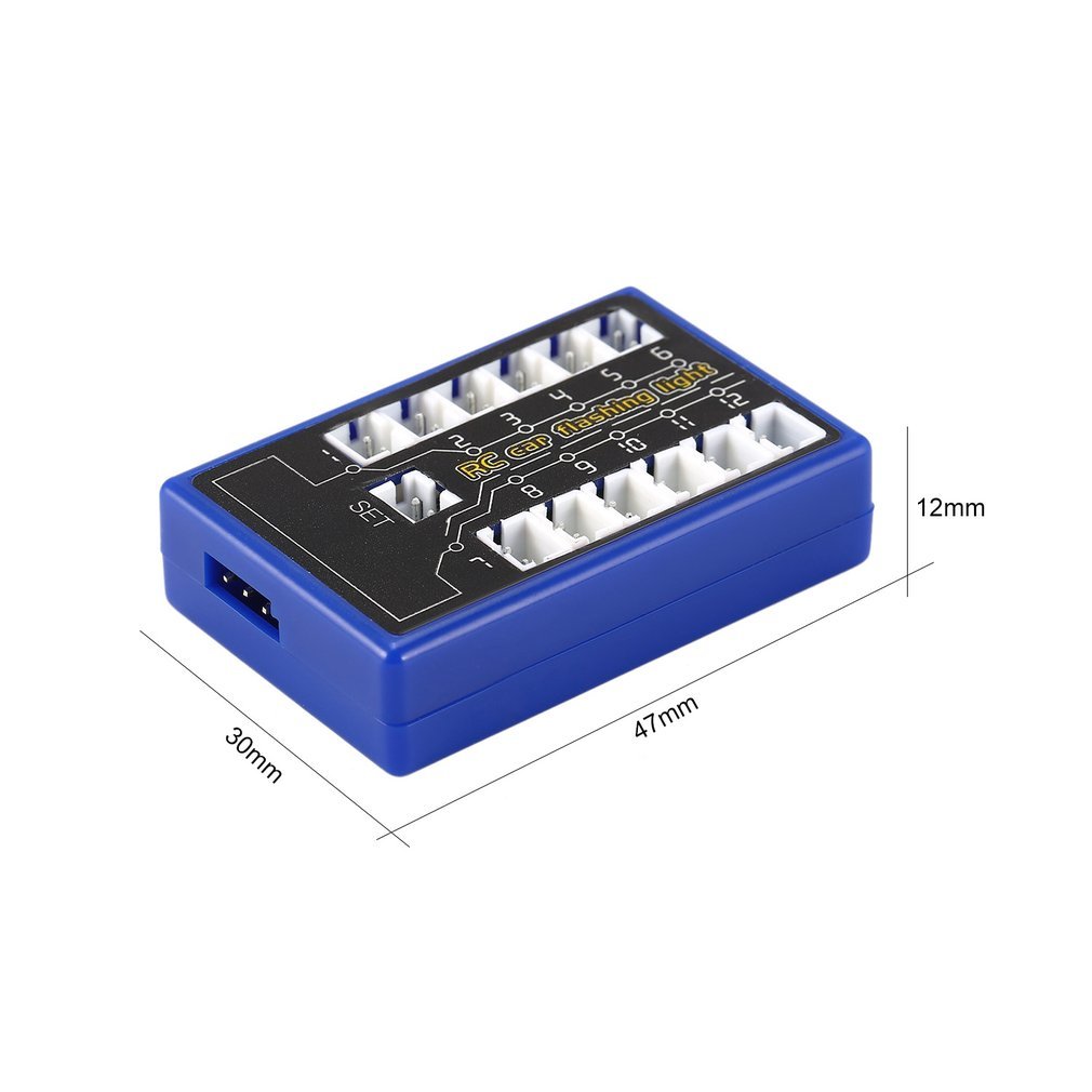 12 Ultra Led Blinker Hero Light Strobe lamps Kit System For 1/10 1/8 Rc Drift Hsp Tamiya CC01 4WD Axial SCX10 Rc Car Truck