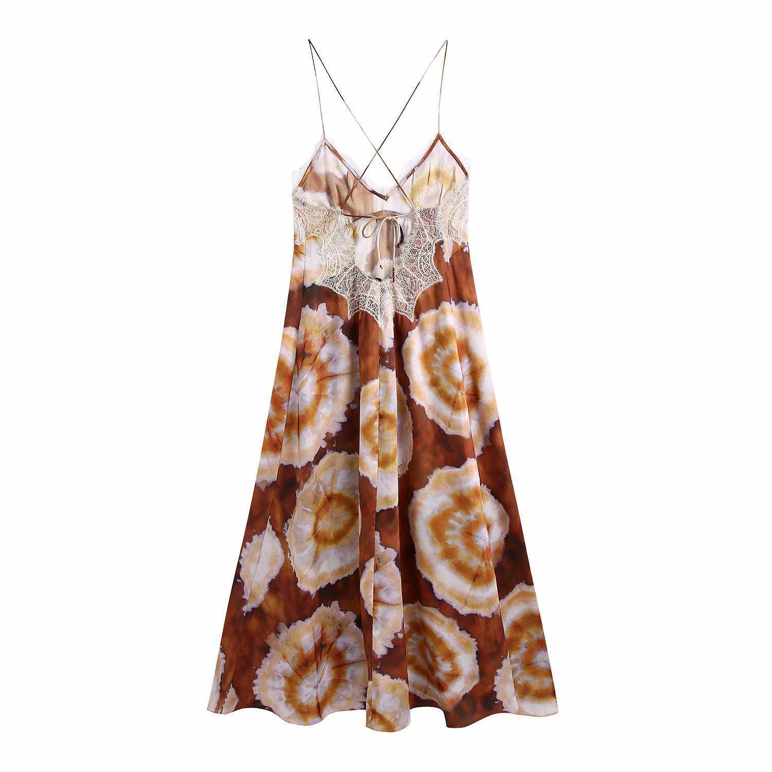 Summer Dress Women Lace decoration V-neck elegant Casual Fashion Chic Lady Maxi dress Woman robe femme 210709