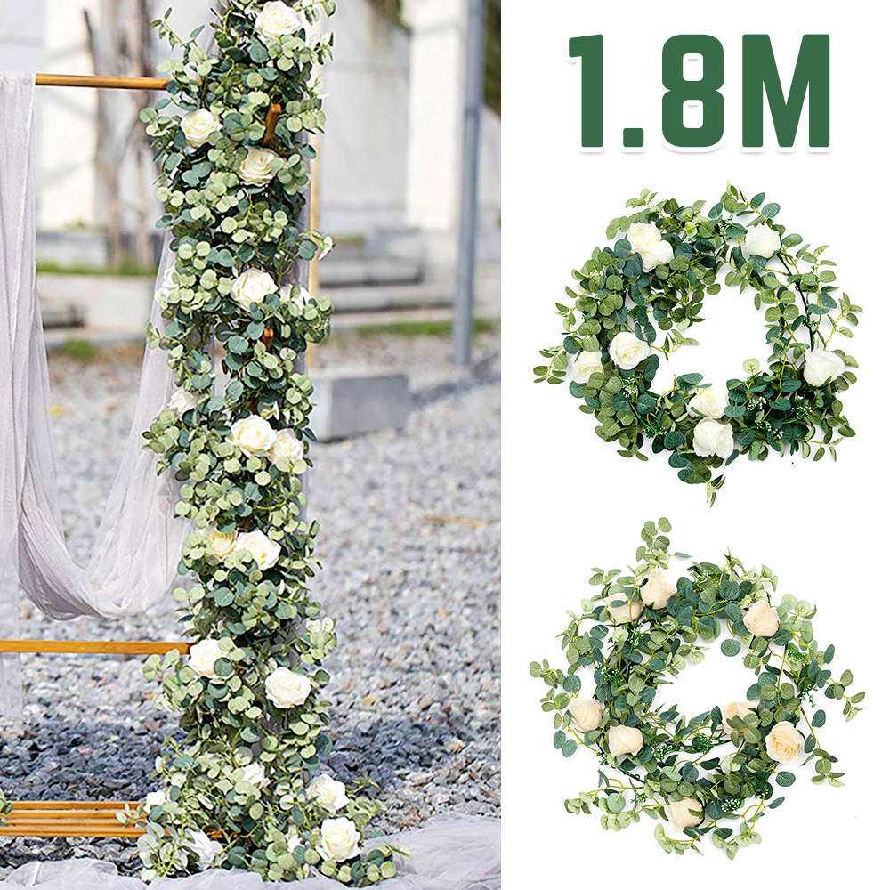 Sik Artificia Rose Vine Hanging Fowers for Wa Decoration Rattan Fake Pants eaves Garand Romantic Wedding Home Decoration, Champagne
Sik Artificia Rose Vine Hanging Fowers for Wa Decoration Rattan Fake Pants eaves Garand Romantic Wedding Home Decoration, Champagne