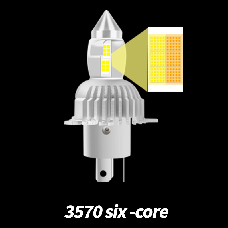 M3 Bullet Shape LED Headlight H4 H4L Universal Car Lamp High Beam Bulb 6500K Lights