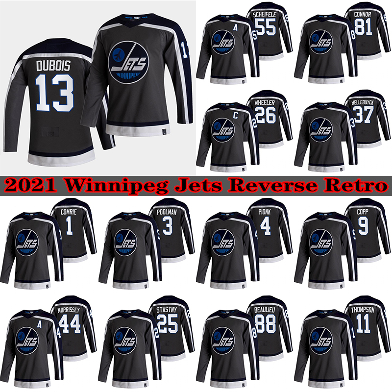 13 Pierre-Luc Dubois Winnipeg Jets 2021 Reverse Retro Jersey 26 Blake Wheeler 55 Mark Scheifele 27 Nikolaj Ehlers 37 Hellebuyck hockey Jerseys