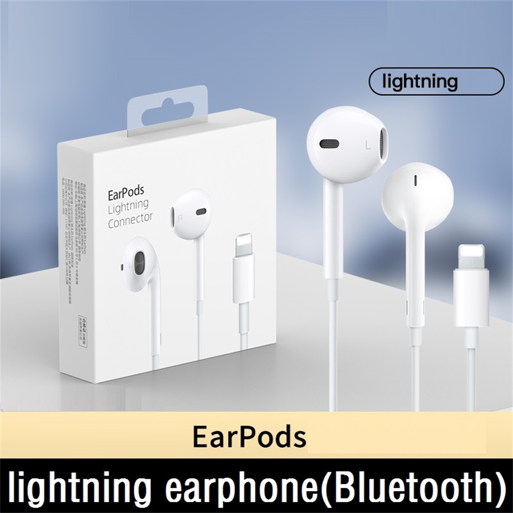 With Box Lightning Bluetooth Earphones In-Ear Earpods Earphone headphone microphone Volume Control Earbuds For Iphone 5 6 7 8 x xr xs 11 12
With Box Lightning Bluetooth Earphones In-Ear Earpods Earphone headphone microphone Volume Control Earbuds For Iphone 5 6 7 8 x xr xs 11 12
