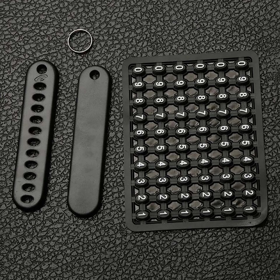 Anti-lost Car Keychain Phone Number Card Keyring Leather Bradied Rope Auto Vehicle Key Chain Holder Accessories Keyfob