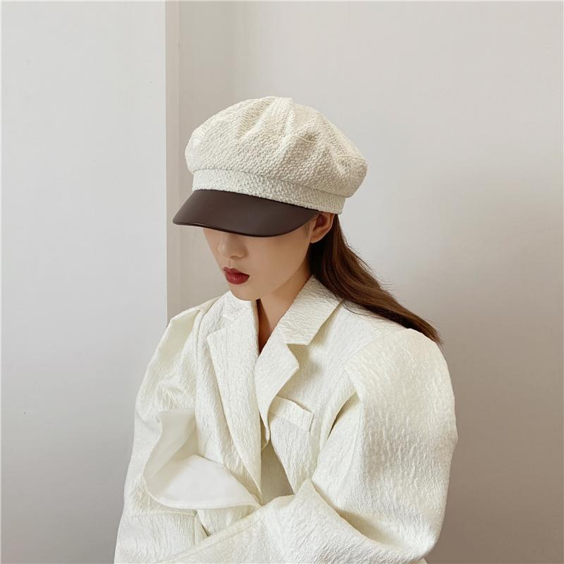 Berets 202111-yy Autumn Pu Brim Fashion Street Tweed Lady Octagonal Hat Men Women Visors Cap Wholesale Clothing Store Accessories, Black
Berets 202111-yy Autumn Pu Brim Fashion Street Tweed Lady Octagonal Hat Men Women Visors Cap Wholesale Clothing Store Accessories, Black