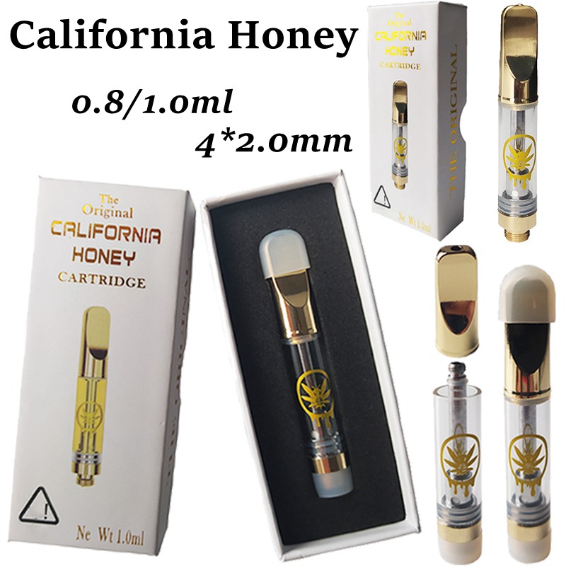 California Honey Vape Cartridges Copper Mouthtip Atomizers Carts TH205 Ceramic Coil Vapes Pen Thick Oil Dab E Cigarettes Vaporizer Packaging
California Honey Vape Cartridges Copper Mouthtip Atomizers Carts TH205 Ceramic Coil Vapes Pen Thick Oil Dab E Cigarettes Vaporizer Packaging