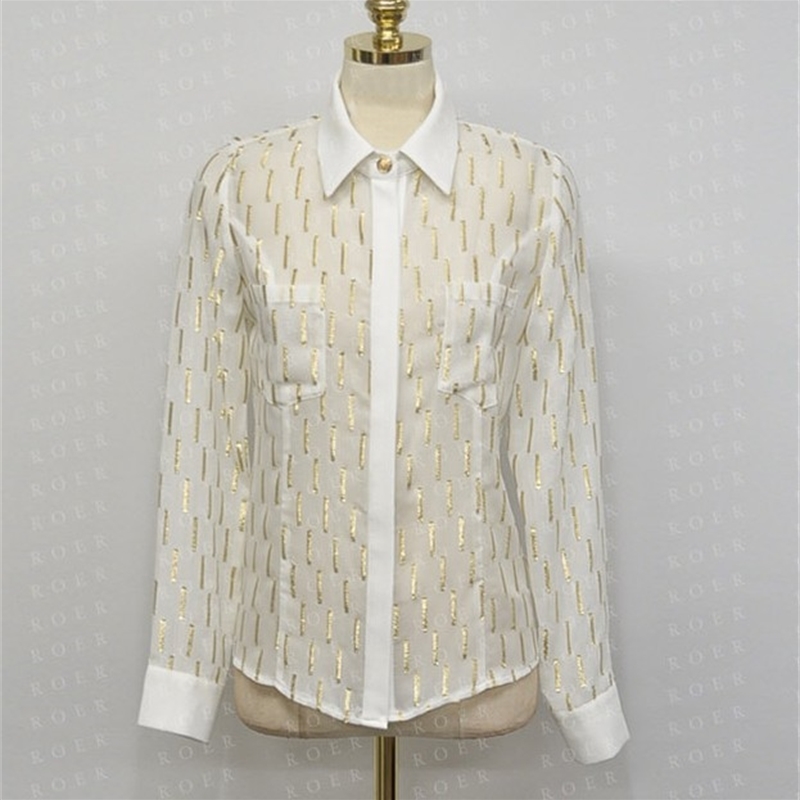 Women Blouses Spring Long Sleeve Chiffon Blouse Casual Turn down collar Office Shirts For Ladies Blusas Femme 210519