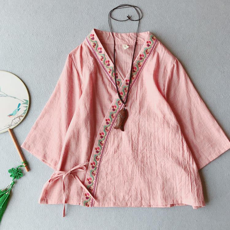 Women's Blouses & Shirts Summer Women Shirt Embroidery Cotton Linen Three Quarter Sleeve V Neck Casual Loose Cardigan Floral Blouse Female Y, White
Women's Blouses & Shirts Summer Women Shirt Embroidery Cotton Linen Three Quarter Sleeve V Neck Casual Loose Cardigan Floral Blouse Female Y, White
