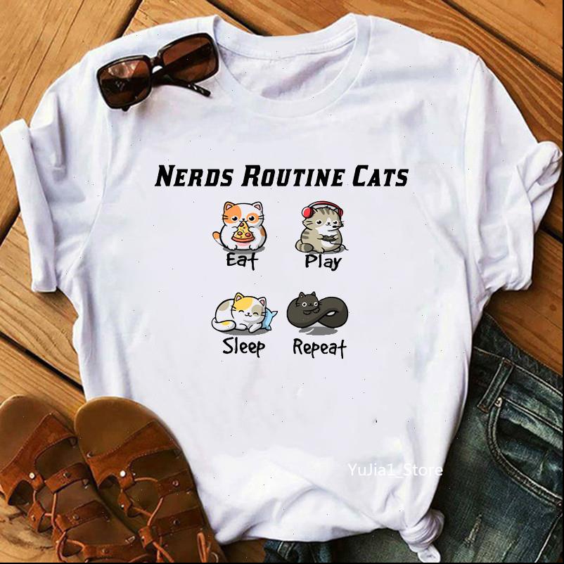 summer womens t shirts harajuku kawaii nerds routine cats printed funny women graphic tees woman 90s tumblr clothes gilr cute, White
summer womens t shirts harajuku kawaii nerds routine cats printed funny women graphic tees woman 90s tumblr clothes gilr cute, White