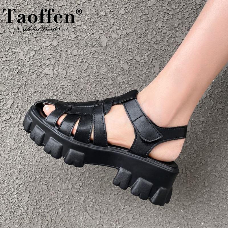 Sandals TAOFFEN Size 32-43 Women Straps 2021 Arrival Fashion Summer Shoes For High Heels Sandalias Casual Footwear, Black
Sandals TAOFFEN Size 32-43 Women Straps 2021 Arrival Fashion Summer Shoes For High Heels Sandalias Casual Footwear, Black