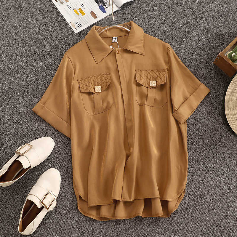 DEAT Women Lapel Short Sleeve Asymmetrical Shorts Arrivals Two Piece Set Temperament Fashion Spring Summer 11D767 210709