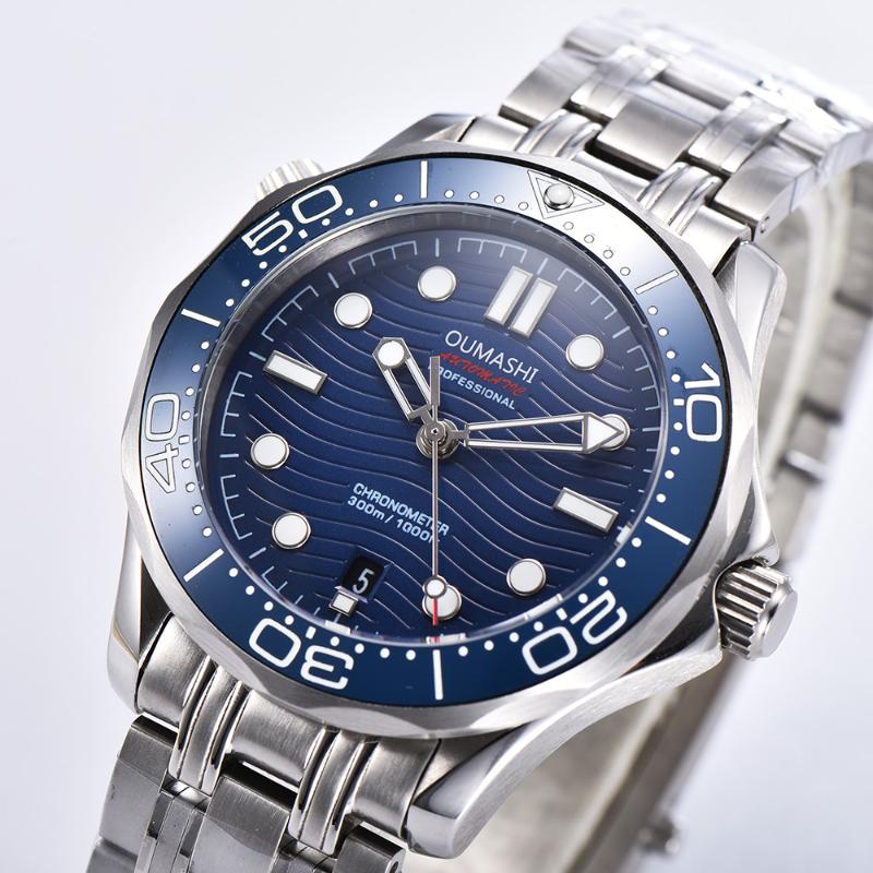 Oumashi Men's Watch Automatic Mechanical Sub Diving Calendar Luminous Stainless Steel Ceramic Bezel Wristwatches, Blue
Oumashi Men's Watch Automatic Mechanical Sub Diving Calendar Luminous Stainless Steel Ceramic Bezel Wristwatches, Blue