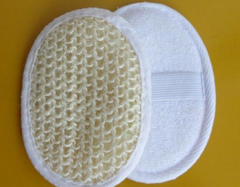 towel-gourd sponge Bath glove Brushes natural sisal body massage for shower sauna hammam spa Scrubbers 100PCS